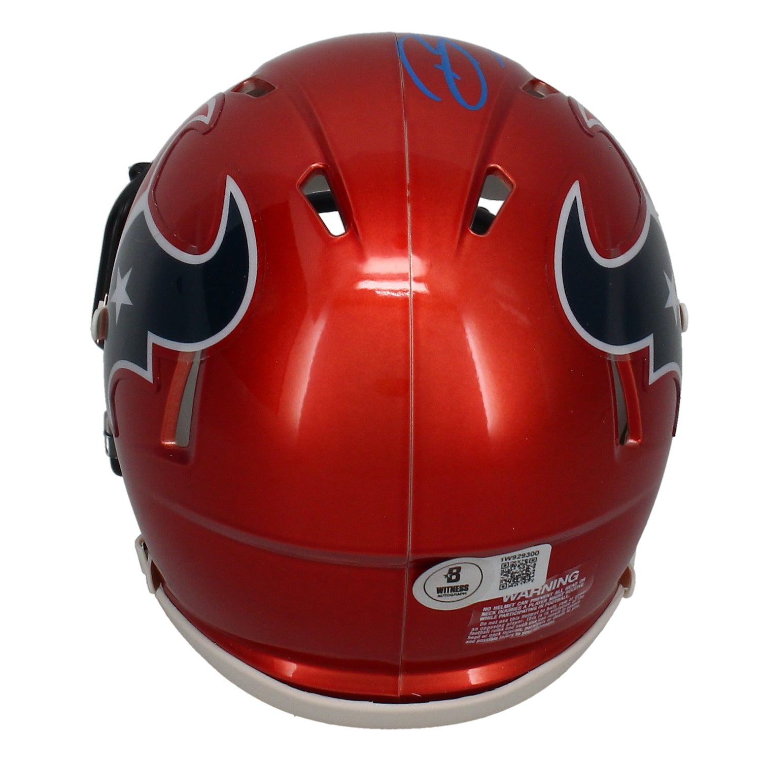 Dalton Schultz Autographed (Blue Ink) Texans Alt. Red Speed Mini Helmet Beckett