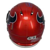 Dalton Schultz Autographed (Blue Ink) Texans Alt. Red Speed Mini Helmet Beckett