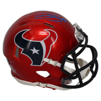 Dalton Schultz Autographed (Blue Ink) Texans Alt. Red Speed Mini Helmet Beckett