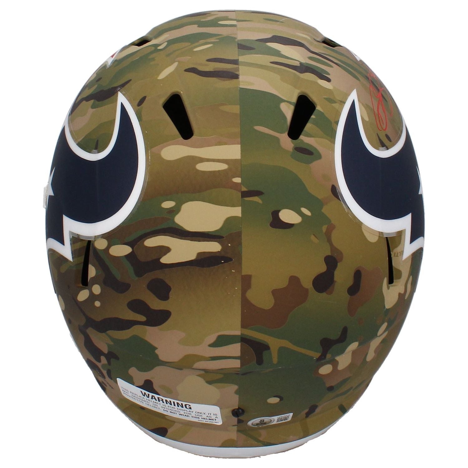 Dalton Schultz Autographed Houston Texans Camo Full Size Speed Helmet Beckett