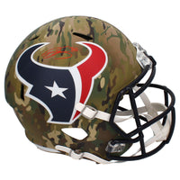 Dalton Schultz Autographed Houston Texans Camo Full Size Speed Helmet Beckett