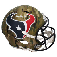 Dalton Schultz Autographed (In White) Texans Camo Full Size Speed Helmet Beckett