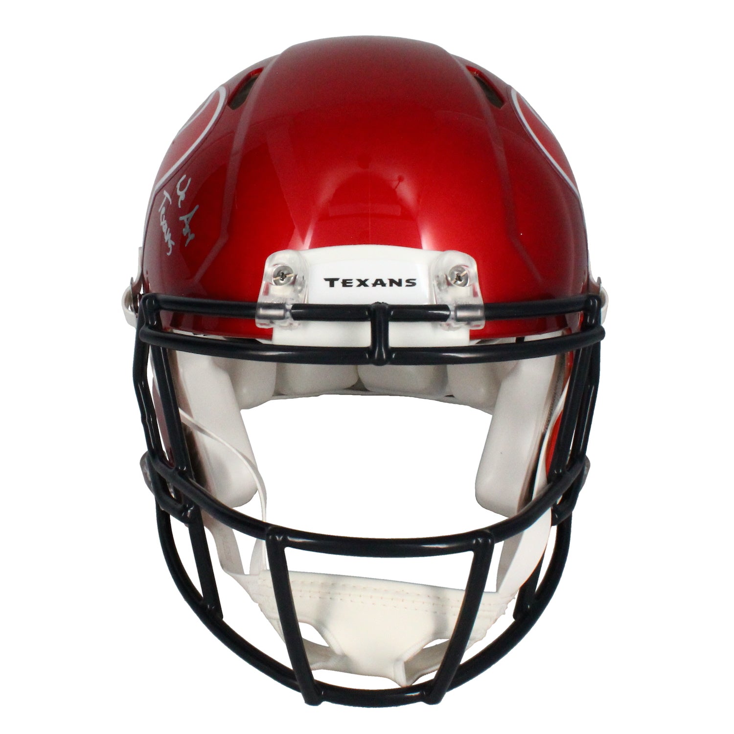 Dalton Schultz Autographed "We Are Texans" Red Alt. Authentic Helmet Beckett