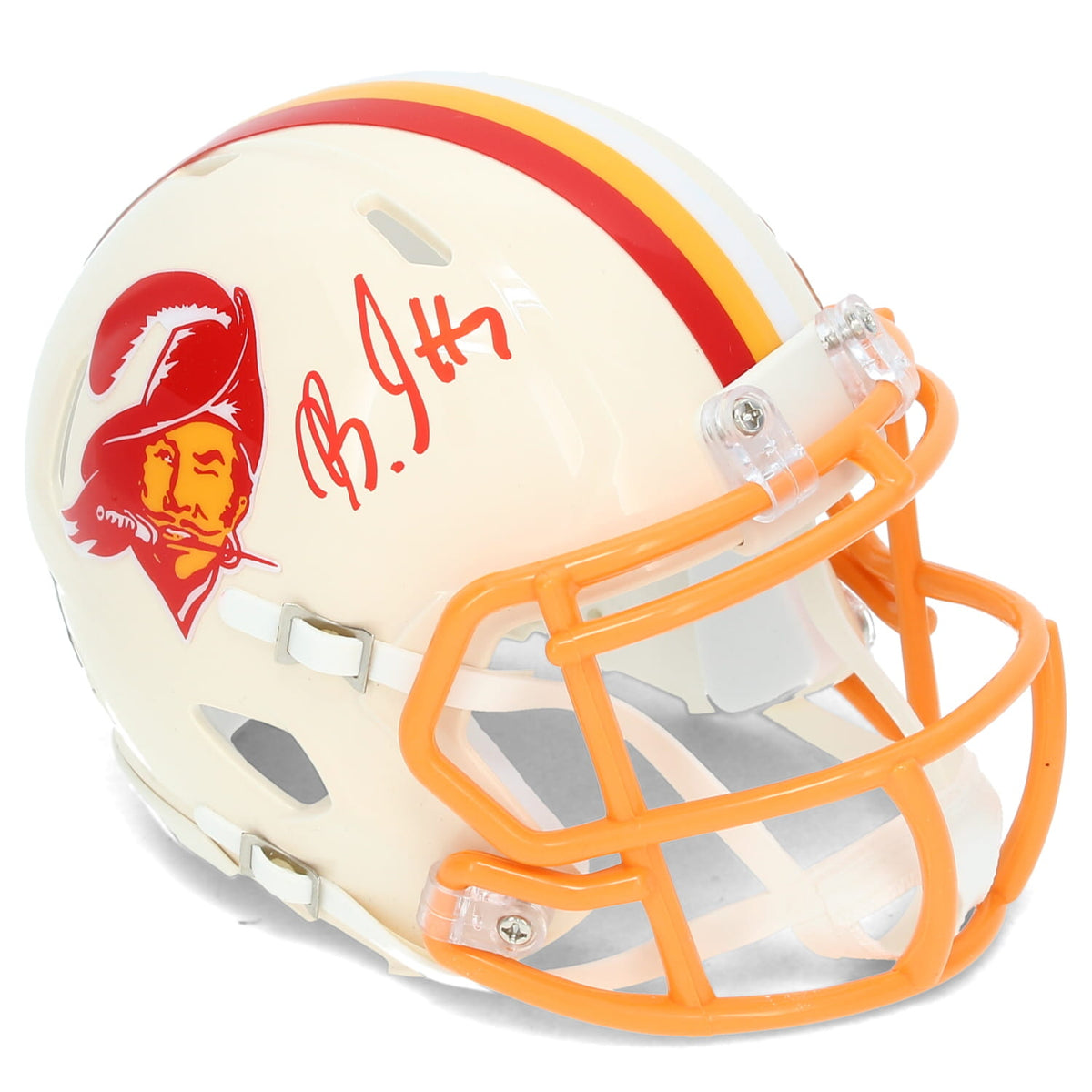 Bucky Irving Autographed Tampa Bay Buccaneers RETRO Speed Mini Helmet Beckett