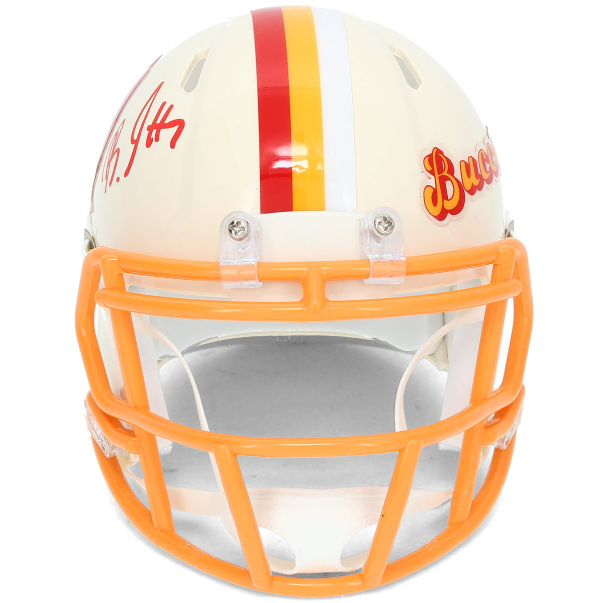 Bucky Irving Autographed Tampa Bay Buccaneers RETRO Speed Mini Helmet Beckett