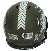 Bucky Irving Autographed Tampa Bay Buccaneers 2022 Salute to Service Speed Mini Helmet Beckett