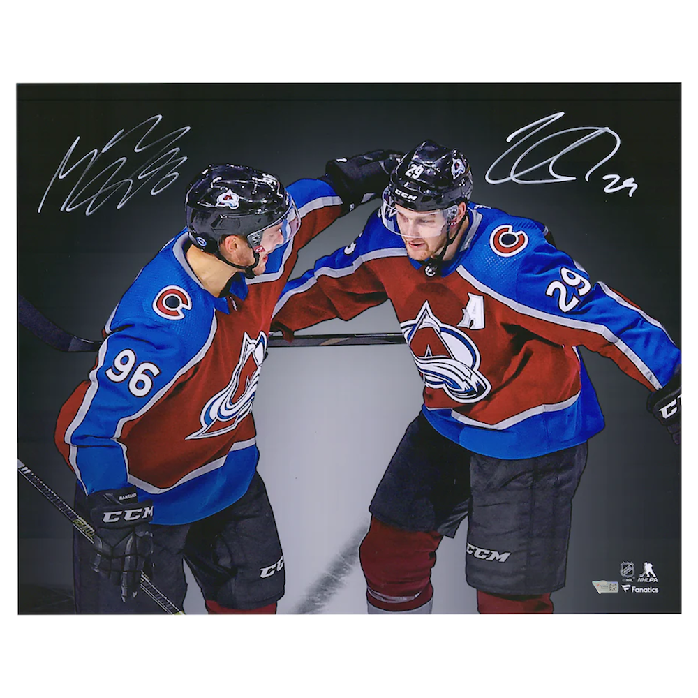 MIKKO RANTANEN / NATHAN MACKINNON Autographed Avalanche 16" x 20" Photo FANATICS