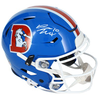 Bo Nix Autographed Denver Broncos 1976-96 Speedflex Authentic Helmet Beckett