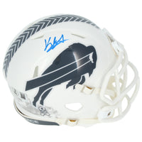 Keon Coleman Autographed Buffalo Bills 2024 Salute To Service Speed Mini Helmet Beckett