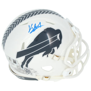 Keon Coleman Autographed Buffalo Bills 2024 Salute To Service Speed Mini Helmet Beckett