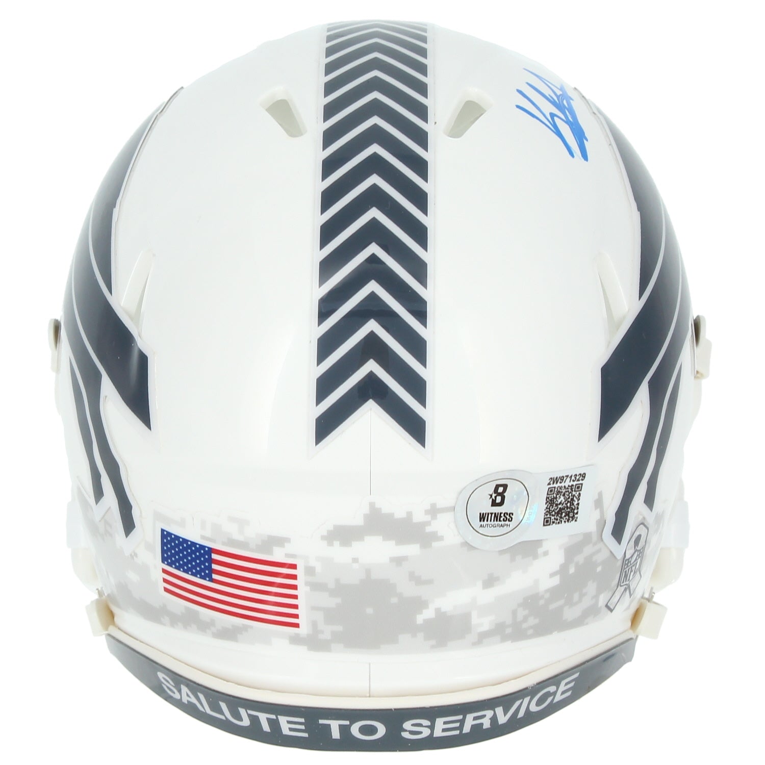 Keon Coleman Autographed Buffalo Bills 2024 Salute To Service Speed Mini Helmet Beckett