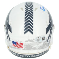Keon Coleman Autographed Buffalo Bills 2024 Salute To Service Speed Mini Helmet Beckett