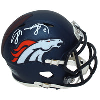 Shannon Sharpe Autographed Denver Broncos 2024 Speed Mini Helmet Beckett