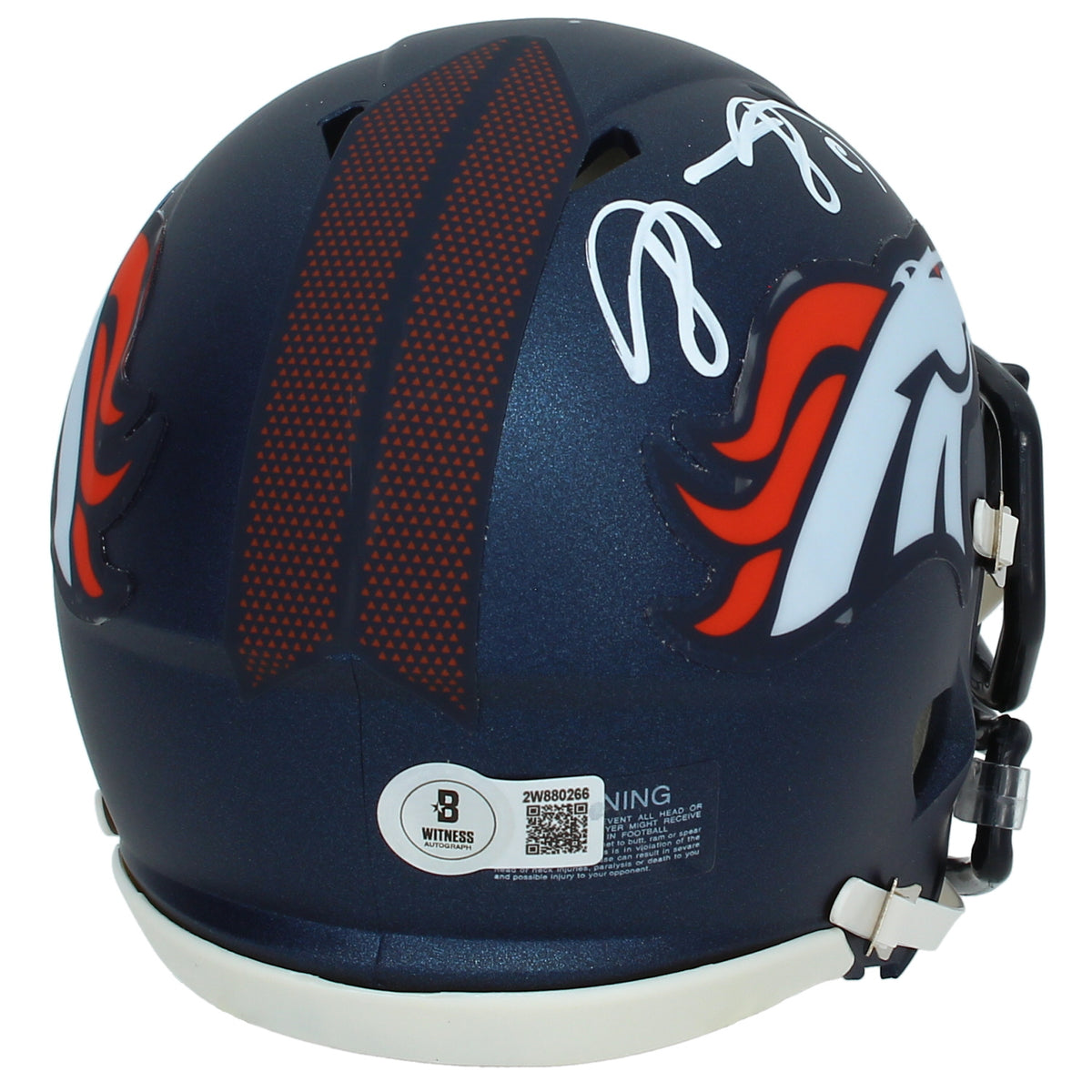 Shannon Sharpe Autographed Denver Broncos 2024 Speed Mini Helmet Beckett