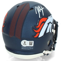 John Lynch Autographed Denver Broncos 2024 Speed Mini Helmet Beckett Witnessed