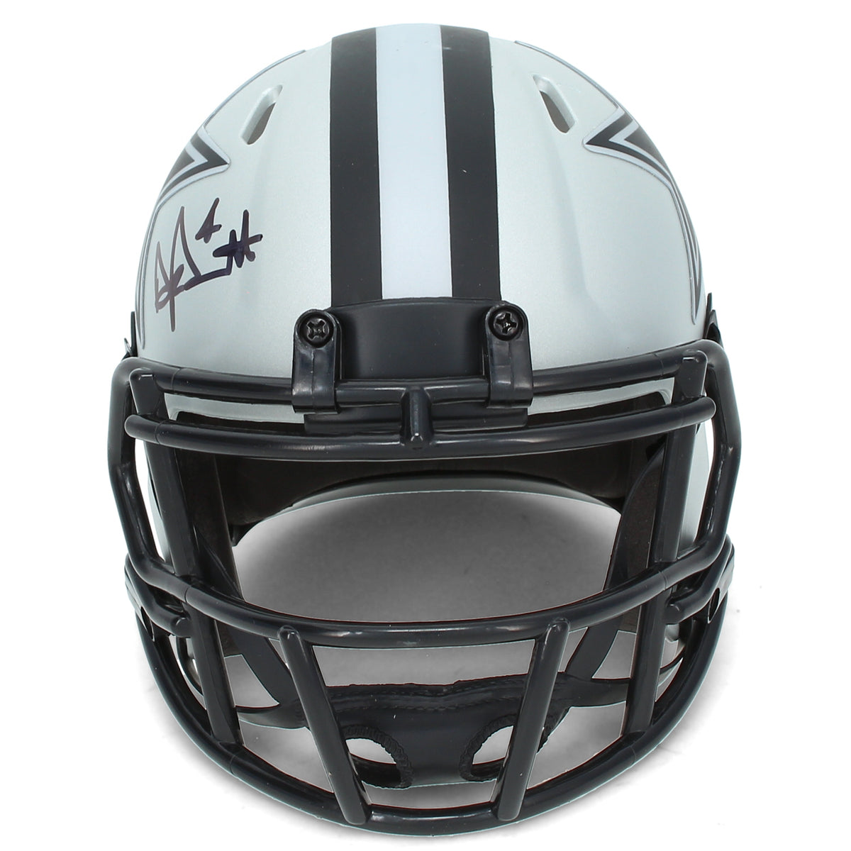 Dak Prescott Autographed Dallas Cowboys RAVE Speed Mini Helmet Beckett Witnessed