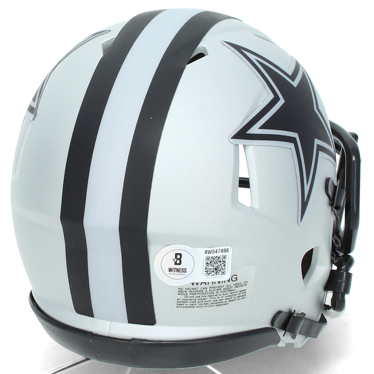 Dak Prescott Autographed Dallas Cowboys RAVE Speed Mini Helmet Beckett Witnessed
