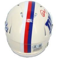 Abdul Carter Autographed New York Giants RETRO Speed Mini Helmet Beckett