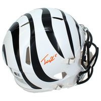 Tee Higgins Autographed Cincinnati Bengals 2022 White Alternate Speed Authentic Helmet Beckett