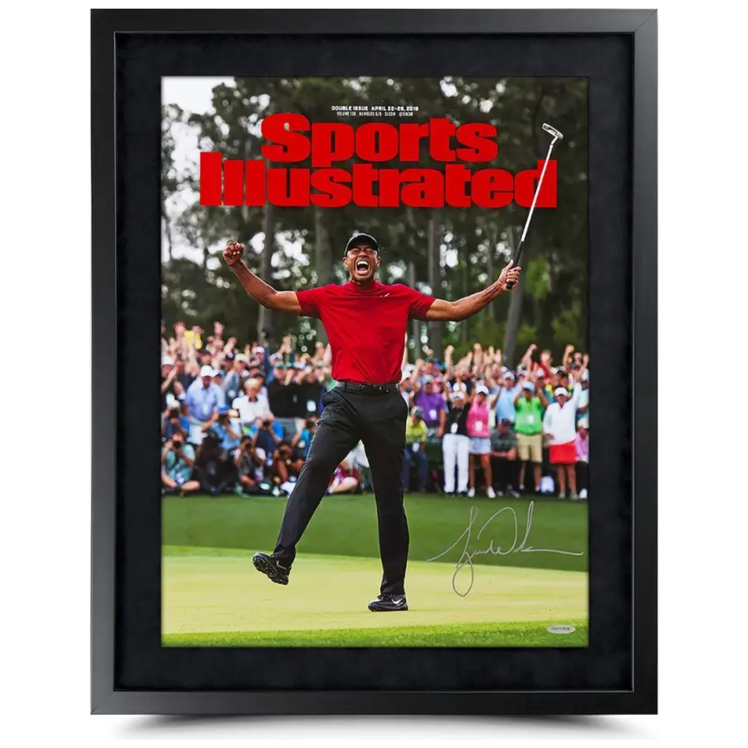 Tiger Woods Autographed 2019 19" x 24" Framed Masters 15" x 20" Photograph UDA