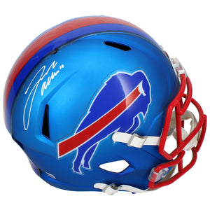 Josh Allen Autographed Buffalo Bills Custom Blaze Style Speed Full Size Helmet Beckett