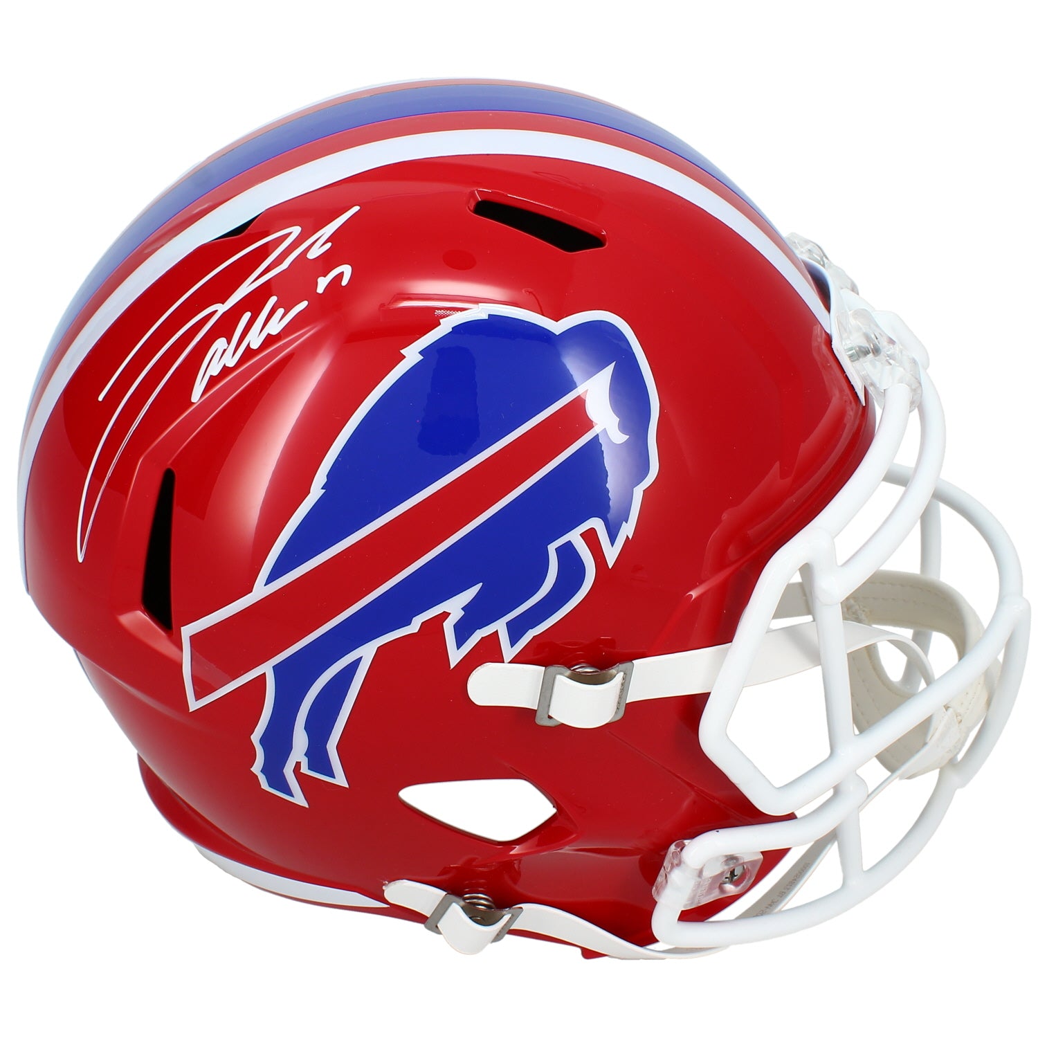 Josh Allen Autographed Buffalo Bills 1987-01 Throwback Speed Full Size Helmet Beckett