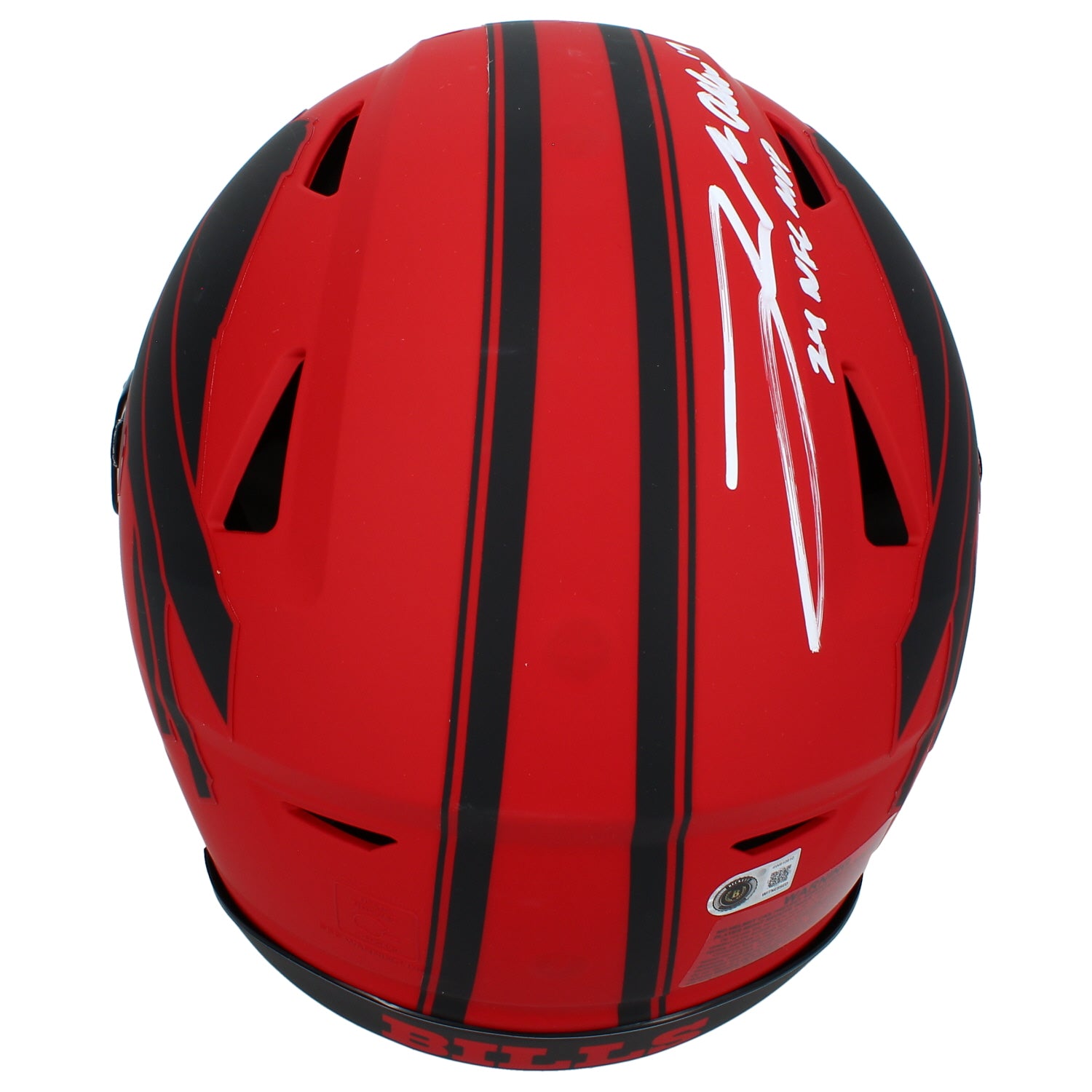 Josh Allen Autographed/Inscribed "24 NFL MVP" Buffalo Bills RAVE Speedflex Authentic Helmet Beckett