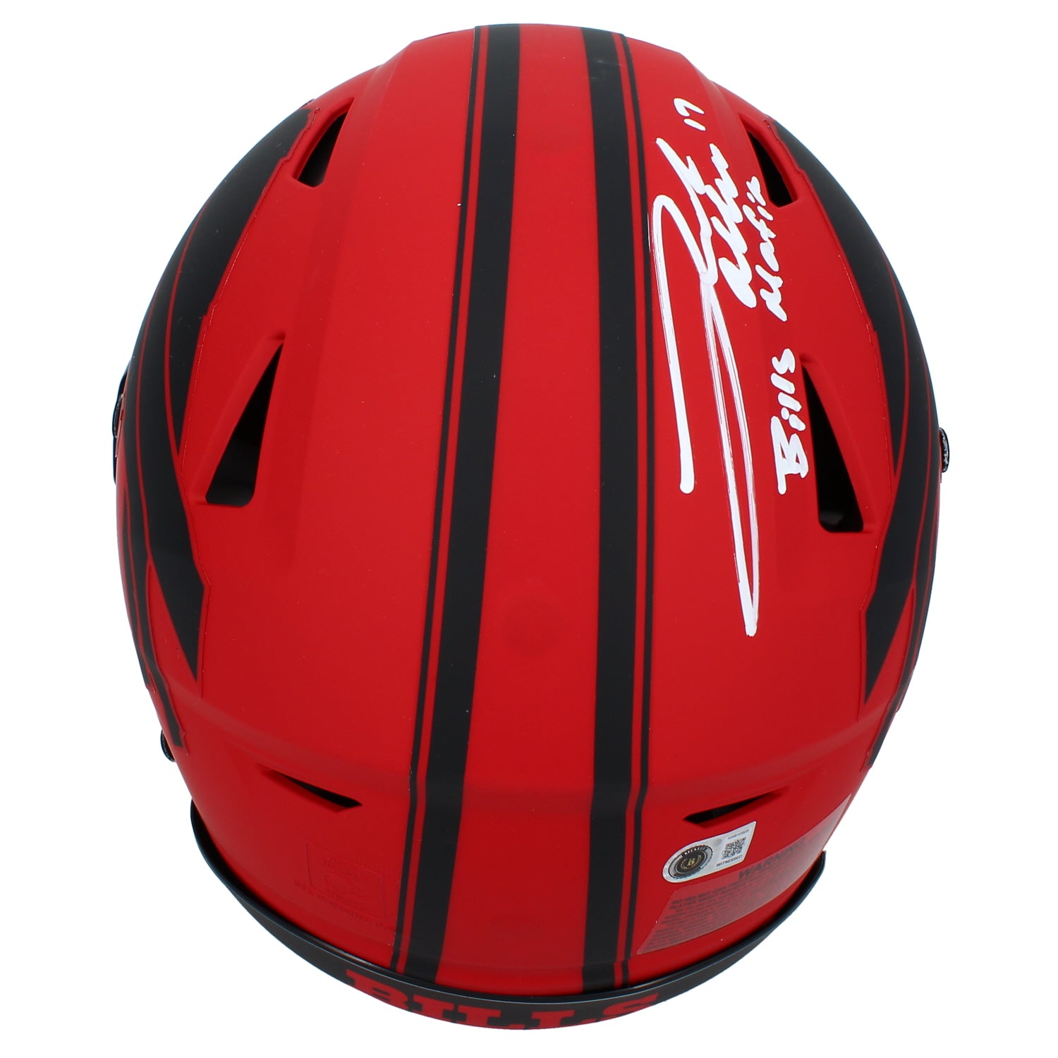 Josh Allen Autographed/Inscribed "BILLS MAFIA" Buffalo Bills RAVE Speedflex Authentic Helmet Beckett