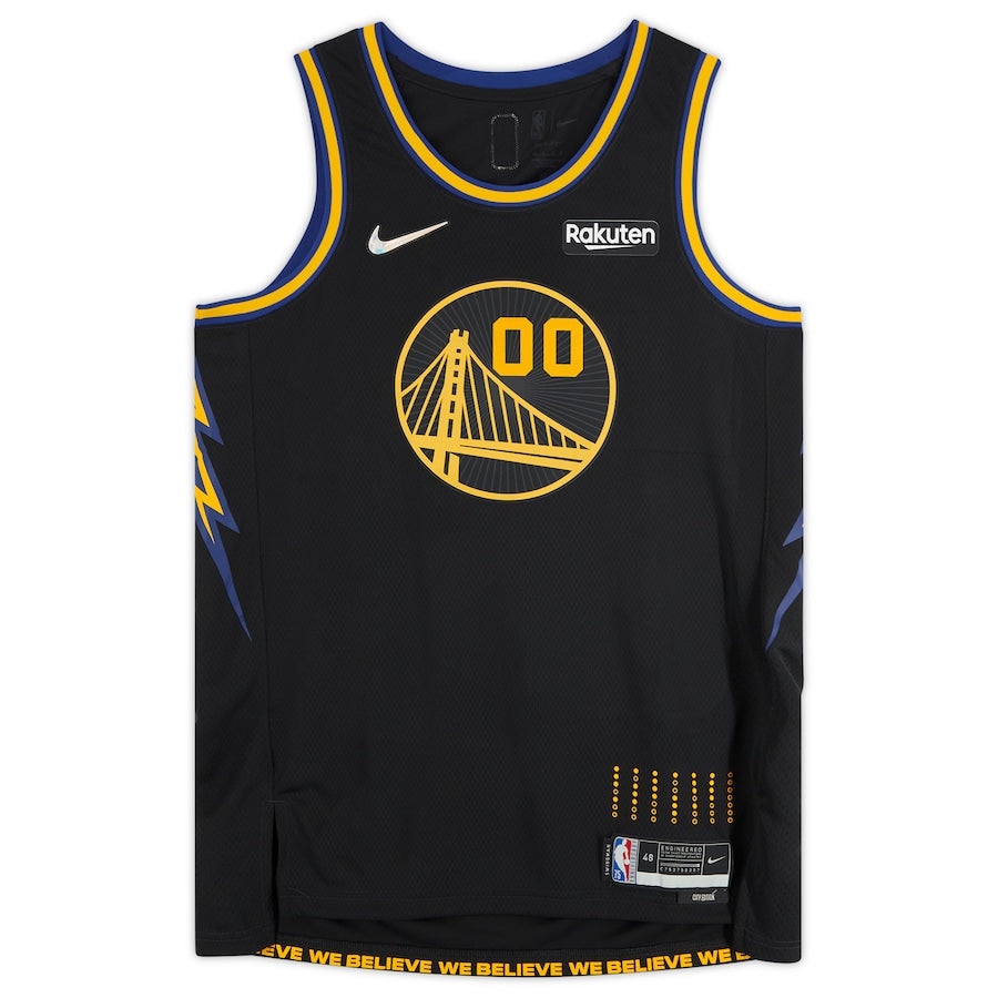 JONATHAN KUMINGA Autographed Golden State Warriors "22 NBA Champ" Nike Black Mixtape Jersey FANATICS