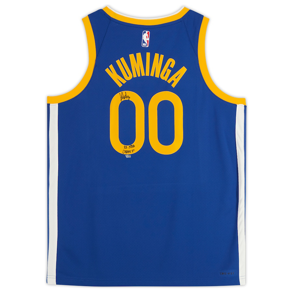 JONATHAN KUMINGA Autographed Golden State Warriors "22 NBA Champ" Nike Blue Icon Ed. Jersey FANATICS