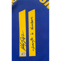 KLAY THOMPSON Autographed Golden State Warriors "Strength In Numbers" Nike Blue Jersey FANATICS