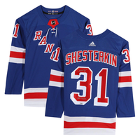 IGOR SHESTERKIN Autographed 2022 Vezina New York Rangers Authentic Blue Jersey FANATICS