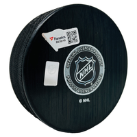 MORITZ SEIDER Autographed "2022 Calder" Red Wings Logo Hockey Puck FANATICS