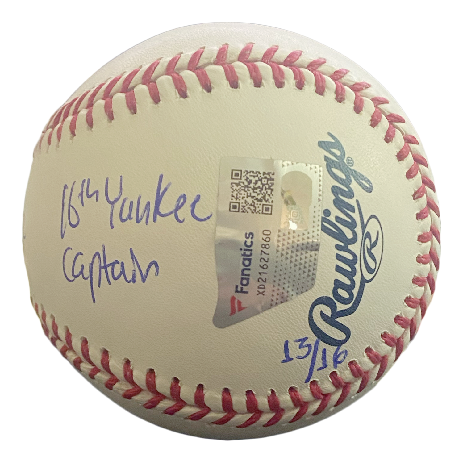 Aaron Judge Autographed New York Yankees "16th Yankee Captain" MLB Baseball Fanatics LE 16