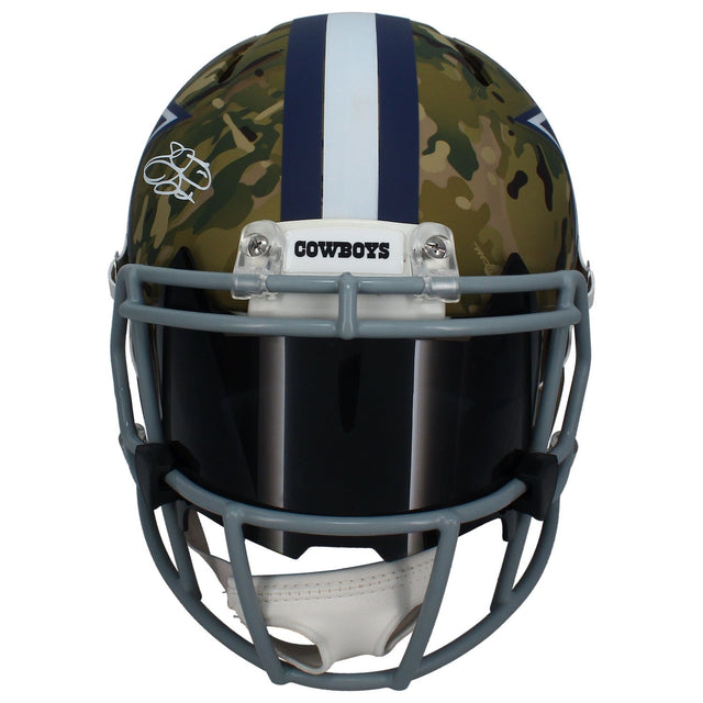 Emmitt Smith Autographed Cowboys Speed Camo Authentic Helmet W/ Visor Beckett