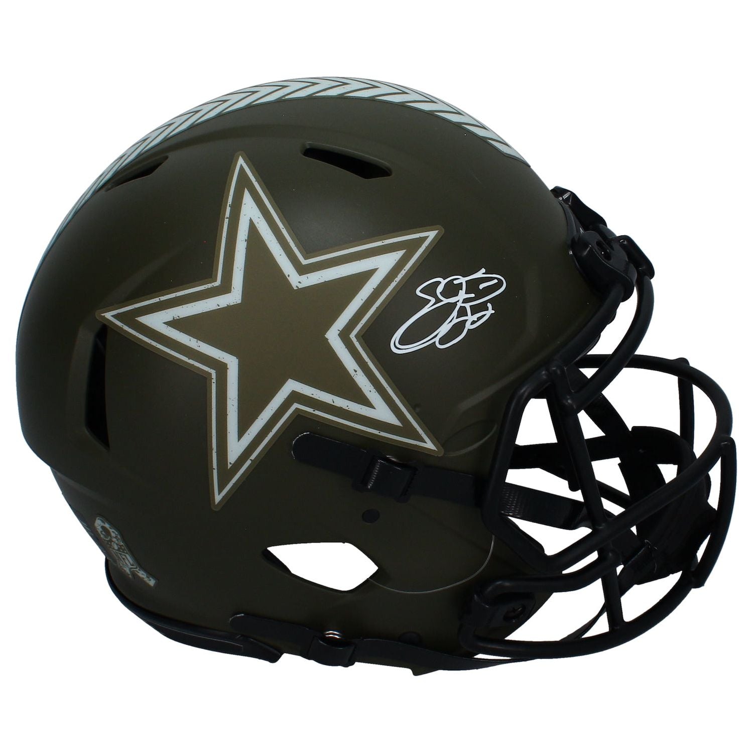 Emmitt Smith Autographed Cowboys Speed 2022 STS Authentic Speed Helmet Beckett