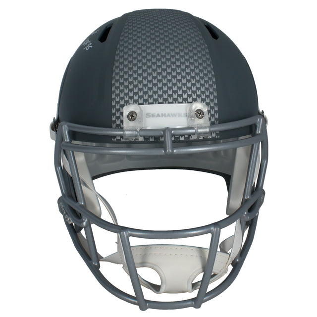 Steve Largent Autographed "HOF 95" Seattle Seahawks Slate Speed Full Size Helmet Beckett