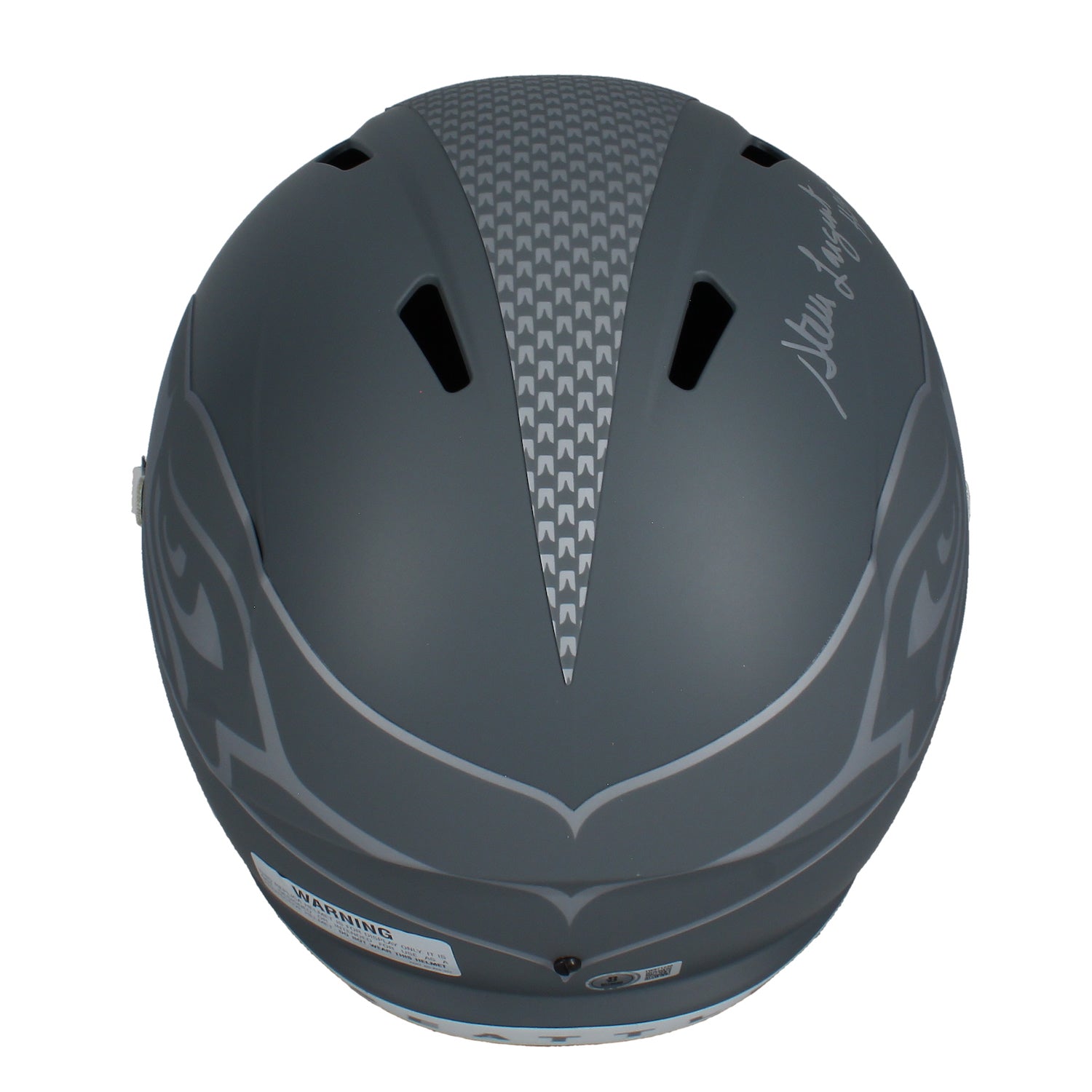 Steve Largent Autographed "HOF 95" Seattle Seahawks Slate Speed Full Size Helmet Beckett