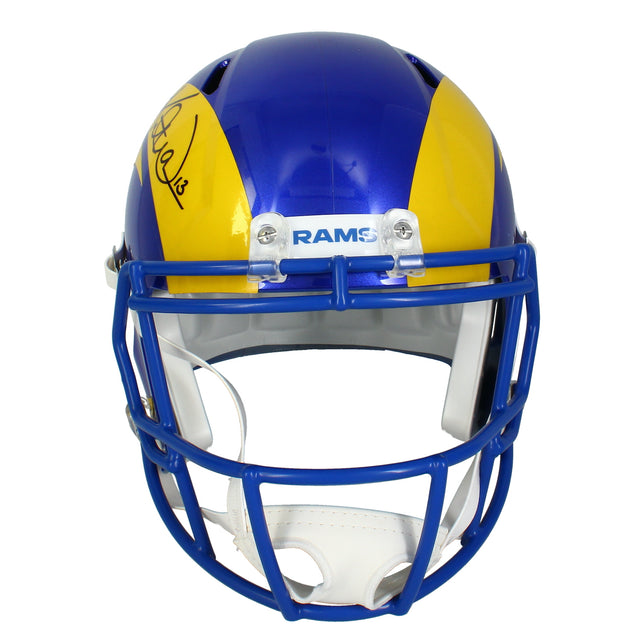 Kurt Warner Autographed Los Angeles Rams Full Size Speed Helmet Beckett