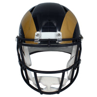 Kurt Warner Autographed Rams Throwback Full Size Speed Helmet Beckett