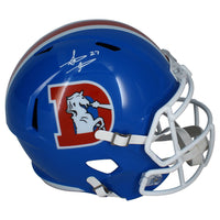 Steve Atwater Autographed Broncos Old D Full Size Speed Helmet Beckett