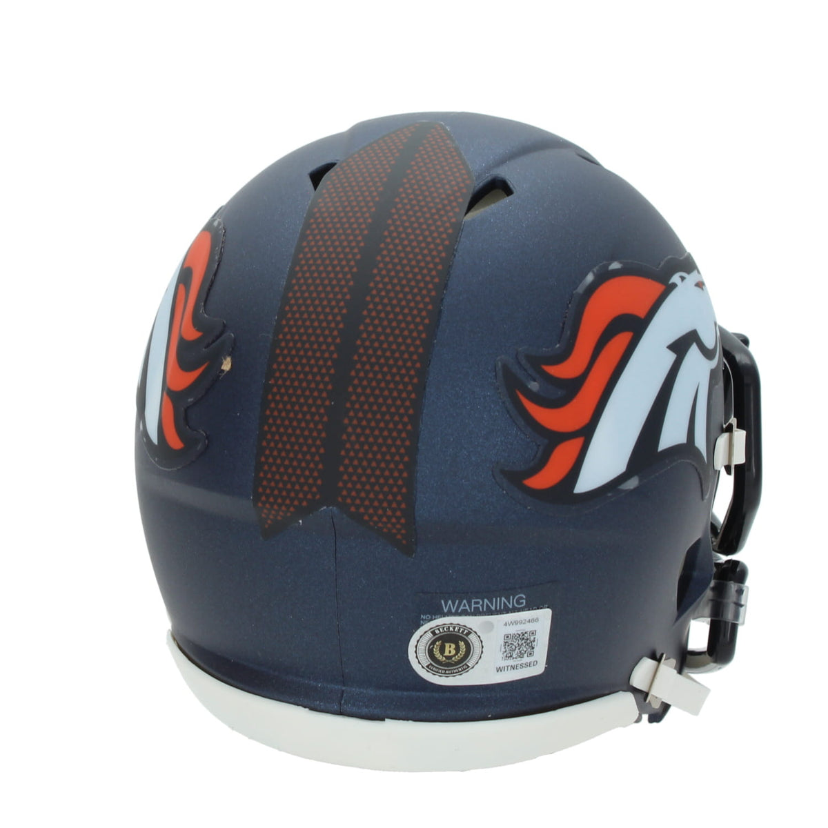 Troy Franklin Autographed Denver Broncos Speed Mini Helmet Beckett Witnessed