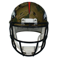 Troy Franklin Autographed Broncos Camo Full Size Speed Helmet Beckett