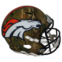 Troy Franklin Autographed Broncos Camo Full Size Speed Helmet Beckett