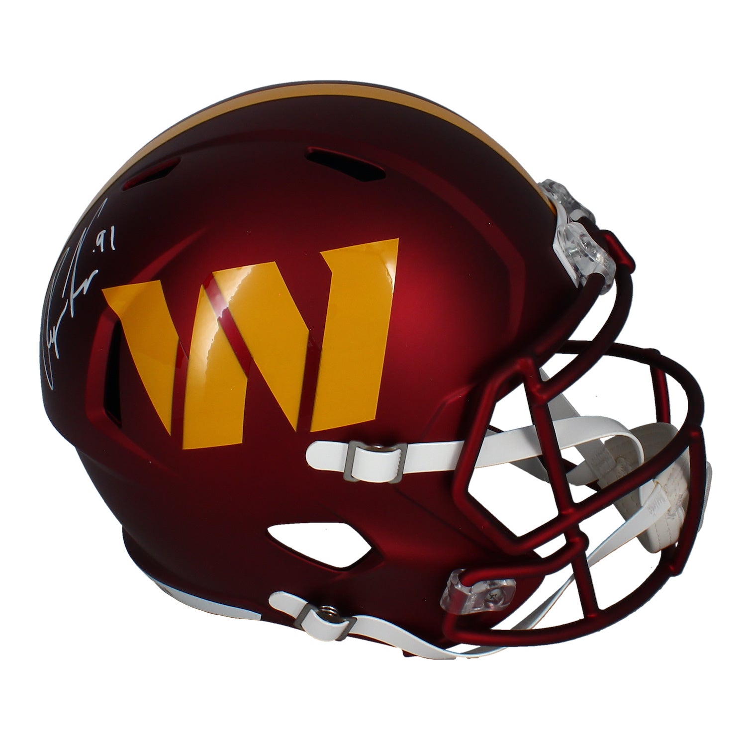 Ryan Kerrigan Autographed Washington Commanders Full Size Speed Helmet Beckett