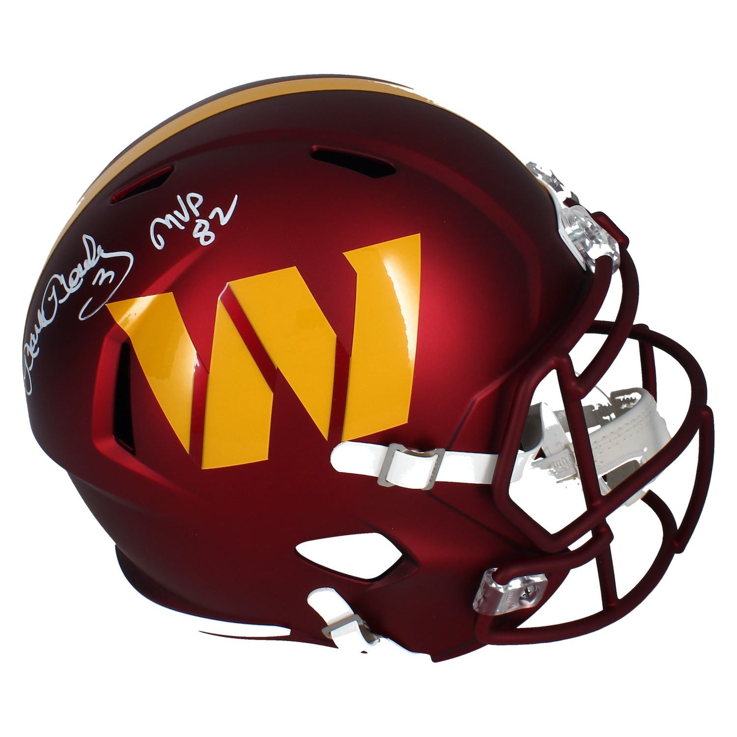Mark Mosely Autographed "MVP 82" Washington Commanders Full Size Speed Helmet Beckett