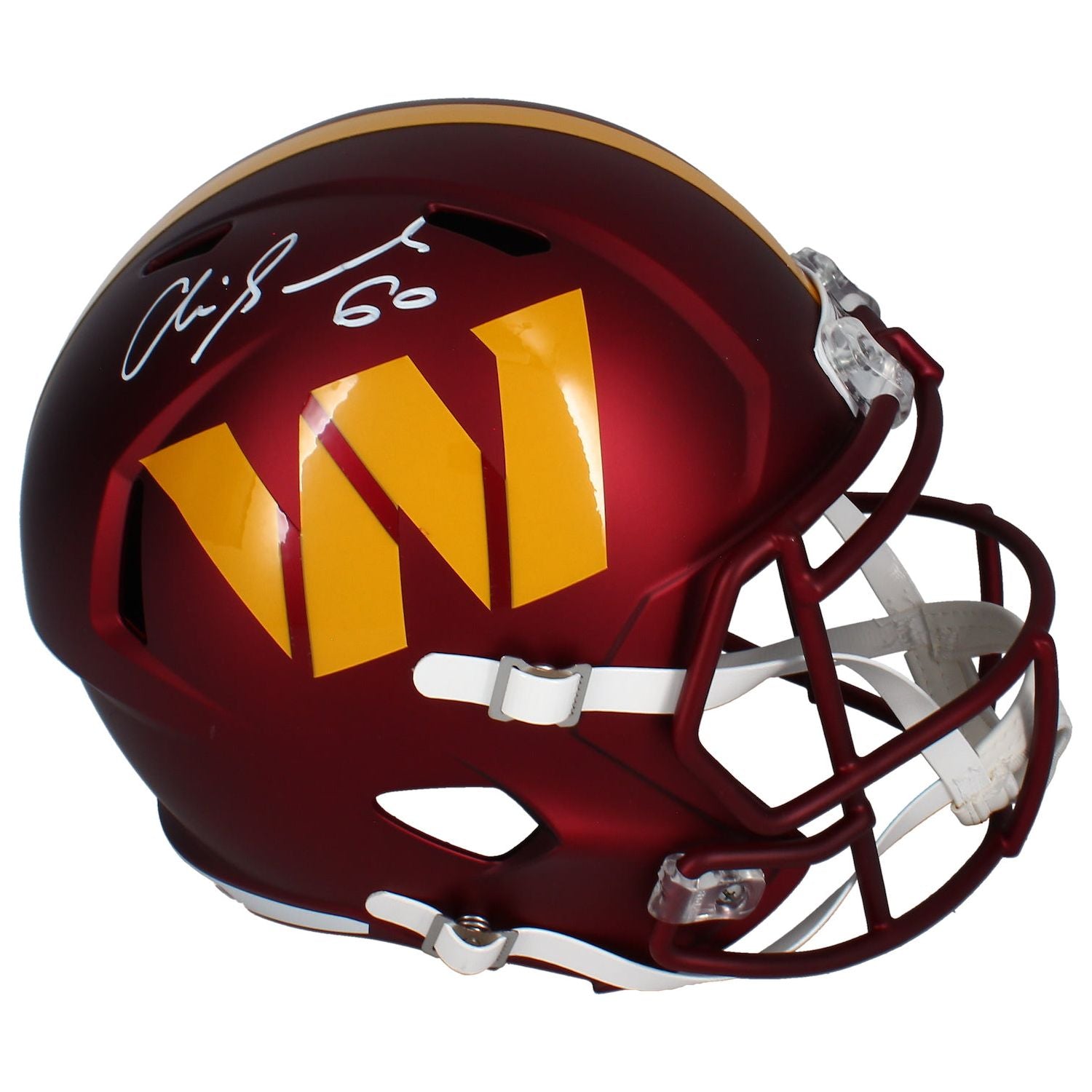 Chris Samuels Autographed Washington Commanders Full Size Speed Helmet Beckett