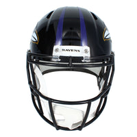 Zay Flowers Autographed Baltimore Ravens Full Size Replica Speed Helmet Beckett