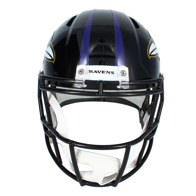 Zay Flowers Autographed Baltimore Ravens Full Size Replica Speed Helmet Beckett