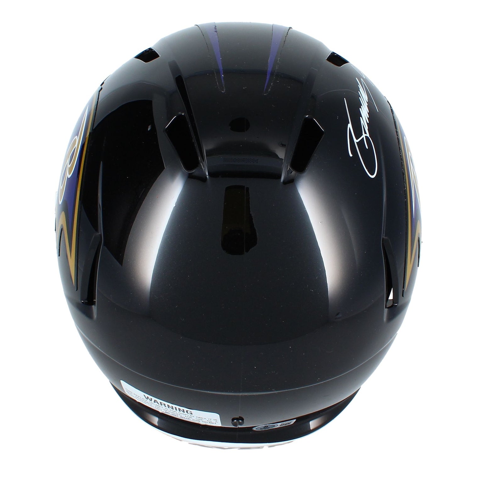 Zay Flowers Autographed Baltimore Ravens Full Size Replica Speed Helmet Beckett